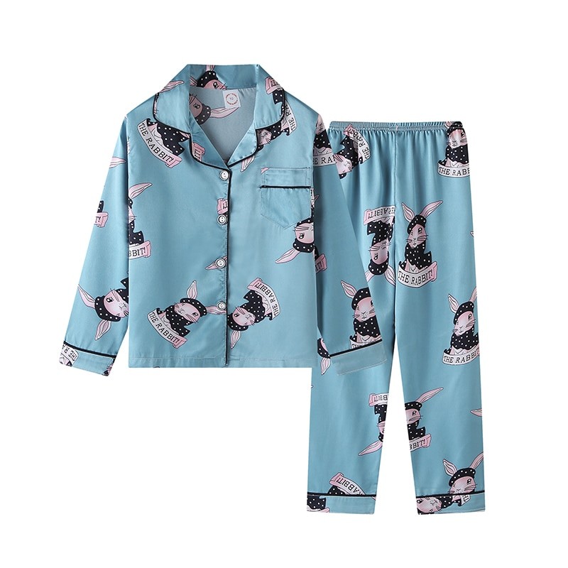 Autumn Winter Boy Long Pajamas Set Kids Home Cloth Sleepwear Girls Long Kids Pijamas Girl Long Top + Pant Print Kids Pajamas Set