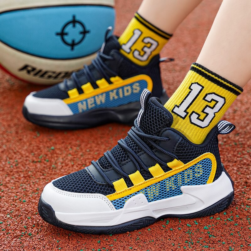 2023 New Boys Brand Basketball Shoes for Kids Sneakers Thick Sole Non-slip Children Sports Shoes Child Boy Basket Trainer Shoes