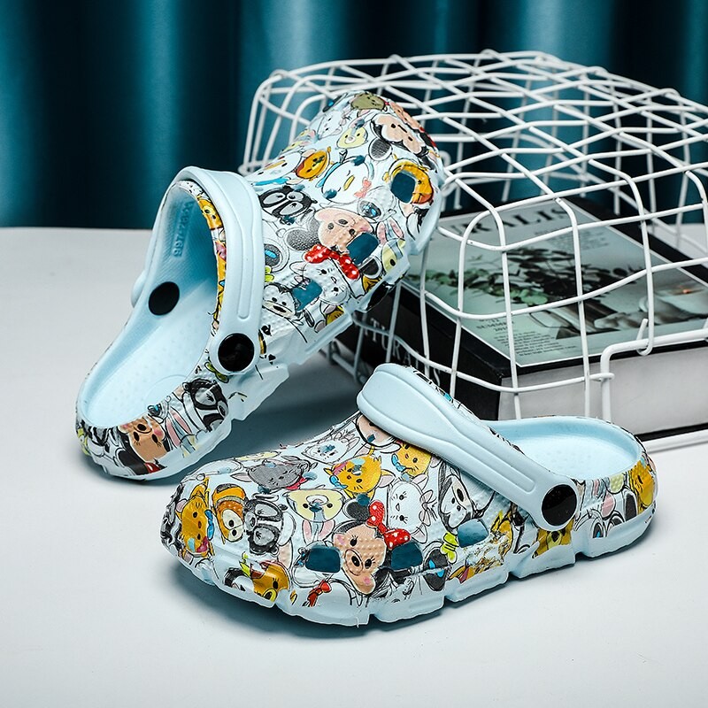 Kids Colgs 2022 Summer Fashion Cartoon Pattern Sandals for Boys Lightweight Beach Shoes Casual Shoes Girl Non-slip Free Shipping