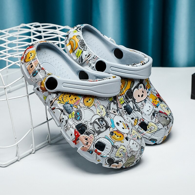 Kids Colgs 2022 Summer Fashion Cartoon Pattern Sandals for Boys Lightweight Beach Shoes Casual Shoes Girl Non-slip Free Shipping