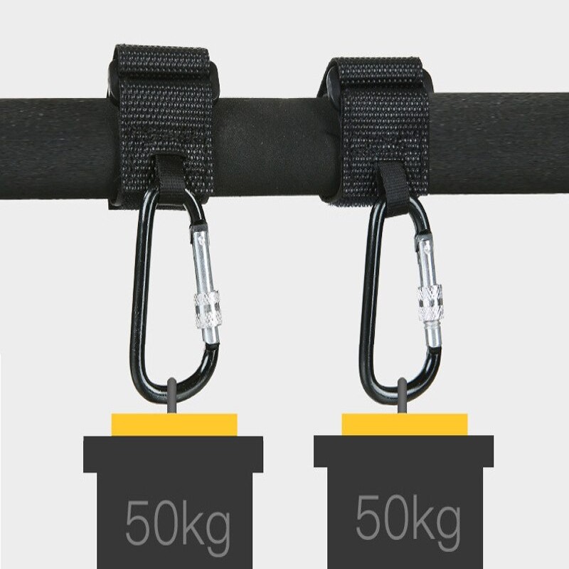 2Pcs Baby Stroller Hanger Hook Carabiner Stroller Hook Organizer for Hanging Purses Diaper Bag Shopping Bags Pram Accessories