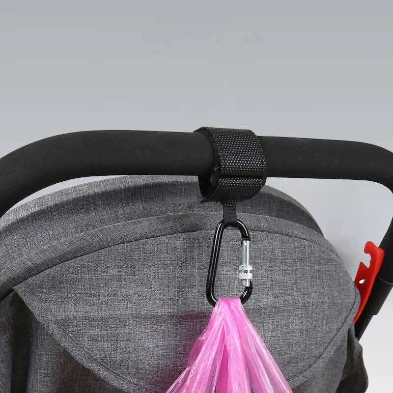 2Pcs Baby Stroller Hanger Hook Carabiner Stroller Hook Organizer for Hanging Purses Diaper Bag Shopping Bags Pram Accessories