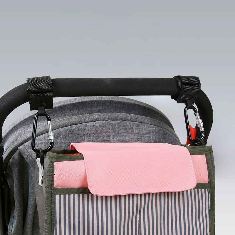 2Pcs Baby Stroller Hanger Hook Carabiner Stroller Hook Organizer for Hanging Purses Diaper Bag Shopping Bags Pram Accessories