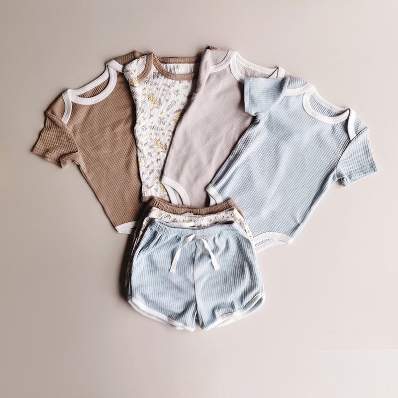 2022 Baby Girl New Clothes Set Print Soft Cotton Bodysuit Shorts Clothing Set Toddler Comfortable Baby Boy Romper Bloomers