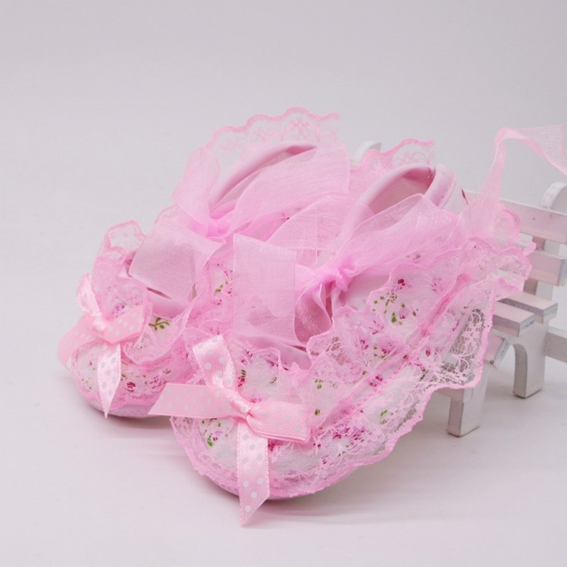 Newborn Princess Soft Sole First Walkers Girl Shoes Anti-slip Shoes for Party Wedding Baby Girls Crib Shoes Prewalkers 0-18m