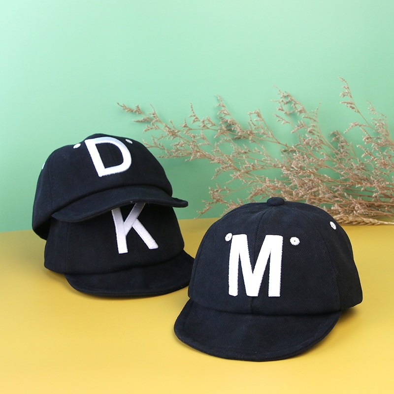 Cute Baby Boy Cap Letter Embroider Spring Summer Baby Baseball Cap Cotton Adjustable Children Snapback Hip-Hop Sun Hats