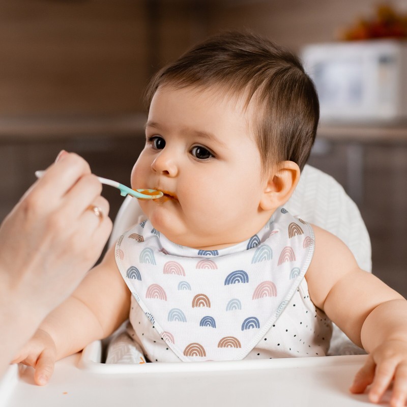 Baby 100% Cotton Bibs 5pcs/pack Baby Bandana Set Newborn Soft Absorbent Rainbow Saliva Towel Boys Girls Triangle Burp Cloth