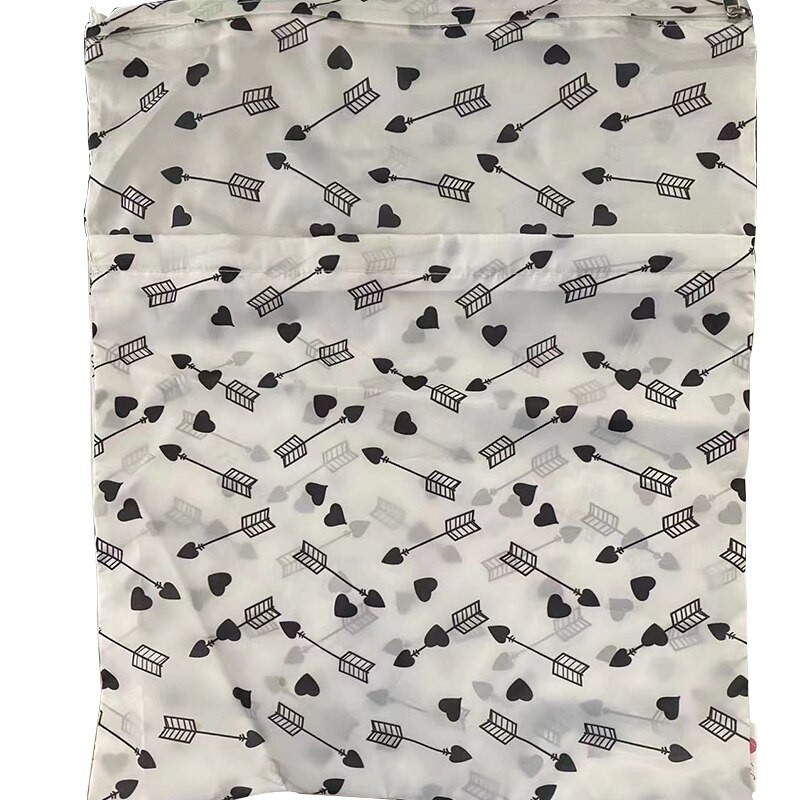 Wet Dry Bag With Two Zippered For Baby Diapers Nappies Waterproof Reusable