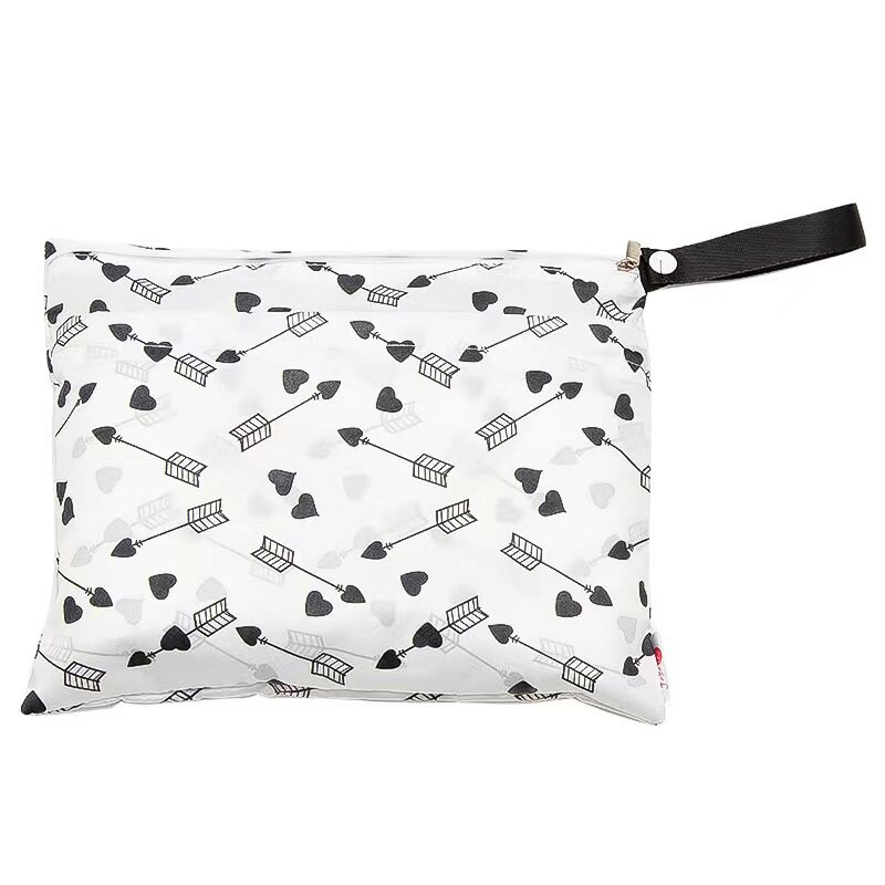 Wet Dry Bag With Two Zippered For Baby Diapers Nappies Waterproof Reusable