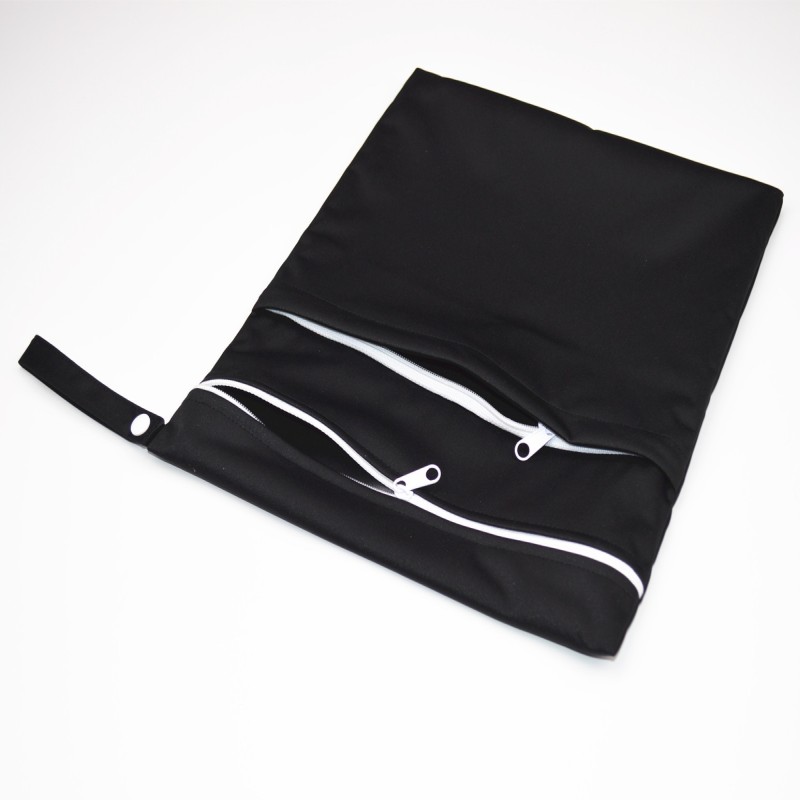 1 Wet Dry Diaper Bag Nappy Reusable Two Zippers Plain Solid 11 Colors