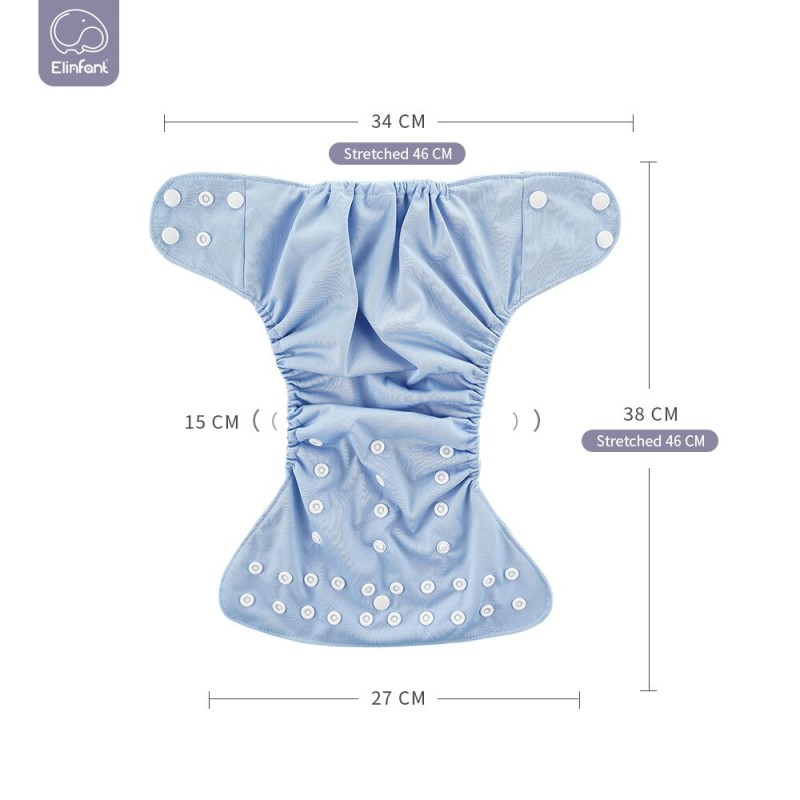 Elinfant Suede Cloth Dry Fast New Design Washable Adjustable Reusable For 3-15kg Pocket Diaper Baby Nappies
