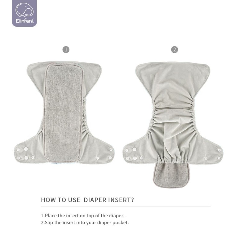 Elinfant Suede Cloth Dry Fast New Design Washable Adjustable Reusable For 3-15kg Pocket Diaper Baby Nappies