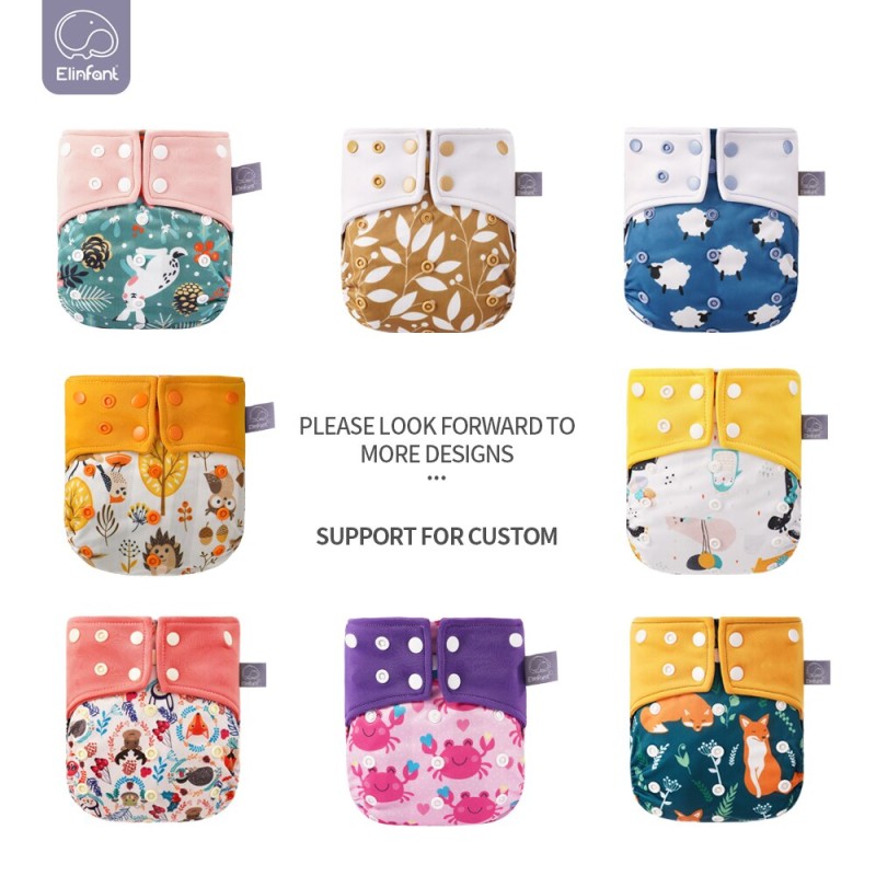 Elinfant Absorbent Coffee Fleece Diaper Insert Breathable Waterproof Reusable Baby Cloth Diaper