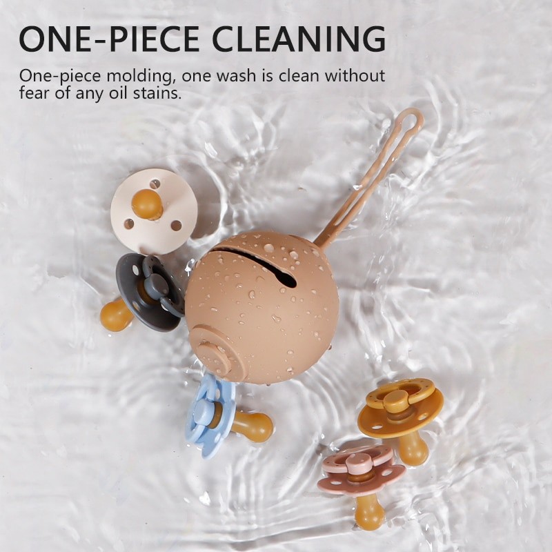 Modabebe Pacifier Storage Box Food Grade Silicone Baby Pacifier Holder Newborn Portable Soother Container Case