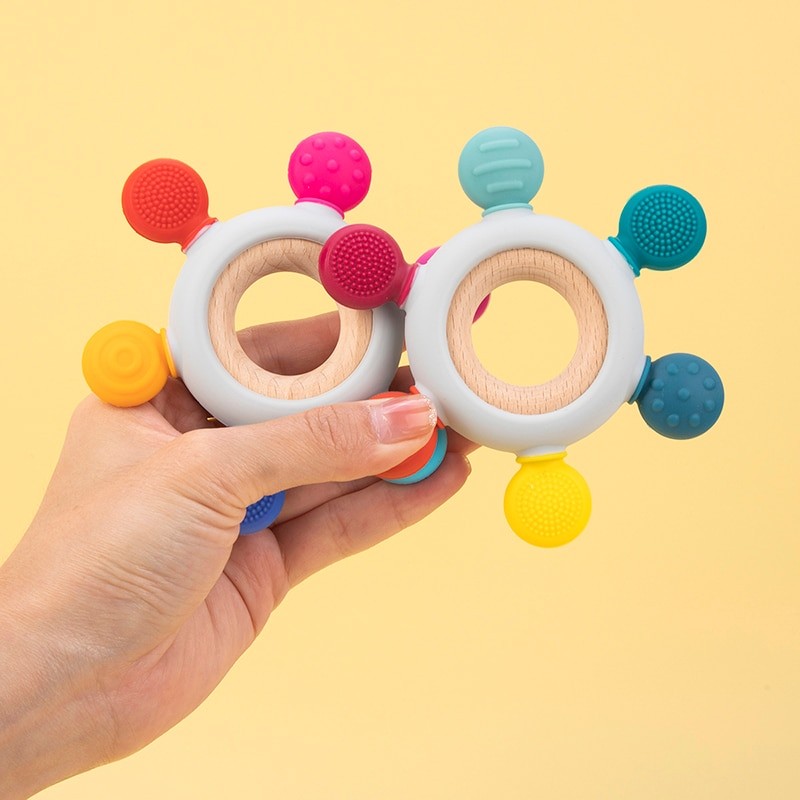 TYRY.HU 1pc Soft Silicone Teether Kids Creative Teething Teether Infant Chewing Toy Transformable Nursing Gift For Baby BPA Free