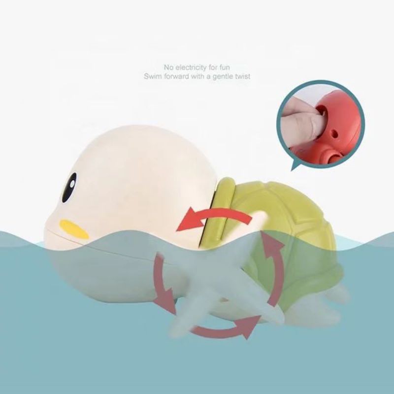 Clockwork Baby Bath Toys Cute Turtles Swimming Pool Toys Water Bathing Summer Bathroom Toys For Kids