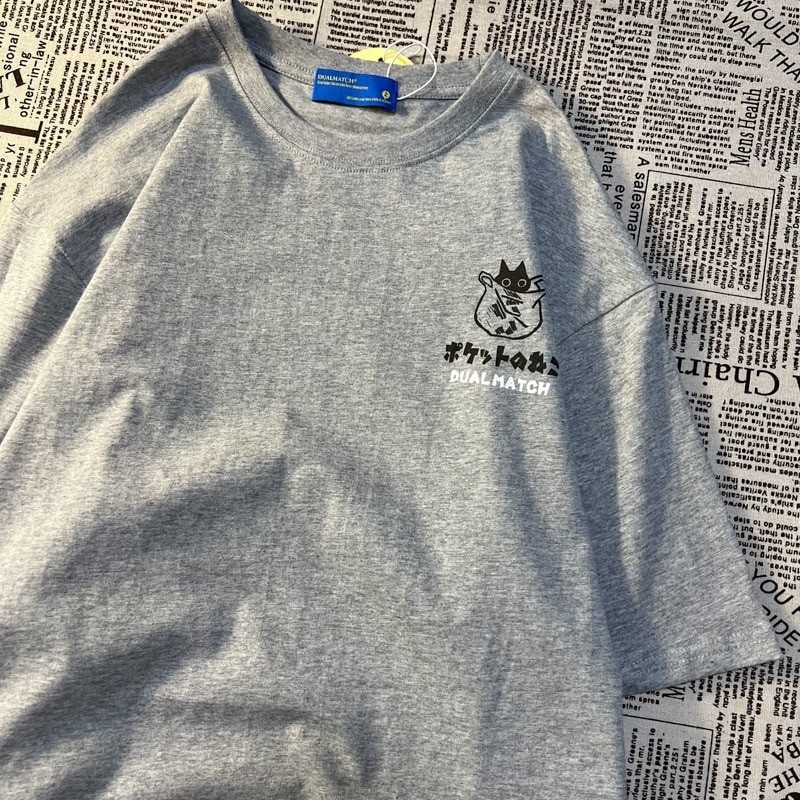 Women Cartoon T-Shirts 2023 Summer Harajuku Kawaii Cat Printed Short Sleeve Tees Female Couple Streetwear Loose Clothes Y2K Tops