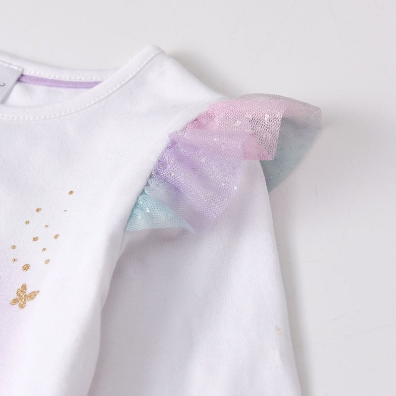 VIKITA Girls T Shirts Spring  Autumn Winter Long Sleeve Toddler Girls Tops for Daily Casual Wearing for 2-8 Years Kids Cute Girl