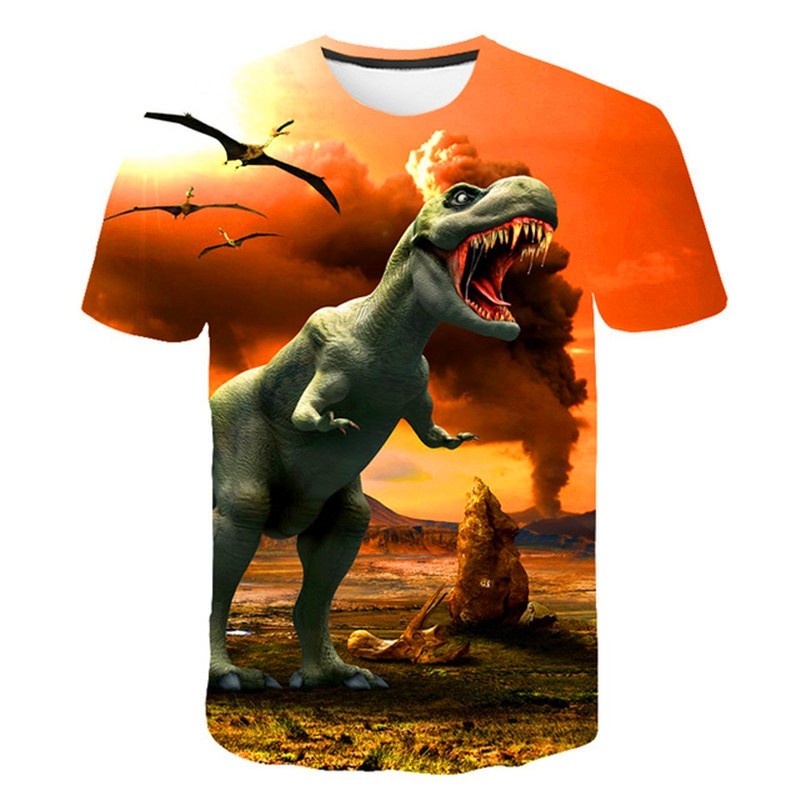 Boys Girls Summer Dinosaur Jurassic World Dominion T-shirts Short Sleeved T Shirt  4 5 6 7 8 9 10 11 -14 Year Children Clothing