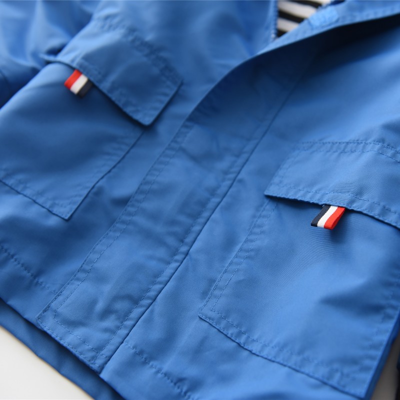 Kids Boys Girls Jakets Hooded Spring Autumn Outerwar Waterproof Children Rain Jackets Sportswear Cotton Lined Windbreaker