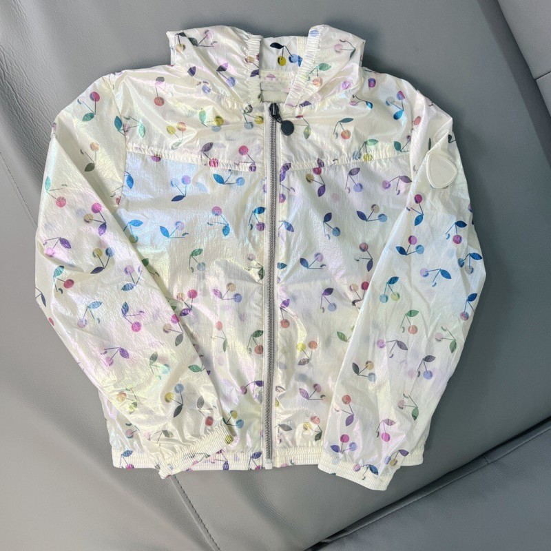 Pre-sale sent on 3.15th spring summer kids jacket Cherry print high-quality long-sleeved casual coat Girls and boys' hoodie