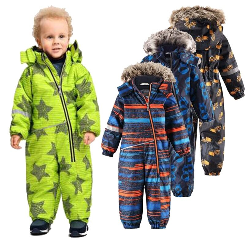 Finland R home children's one-piece ski suit plus cotton windproof jacket waterproof cotton jacket charge one-piece boys and gir
