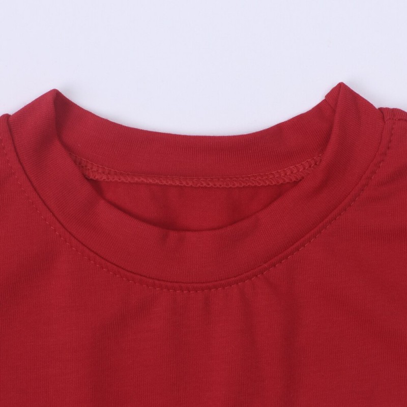 1-8T Costume Boys 2023 Mother Kids Lounge Wear With Cartoon Baseball Embroidery Cosplay Anime Red Short Suits Baby Girl Clothes