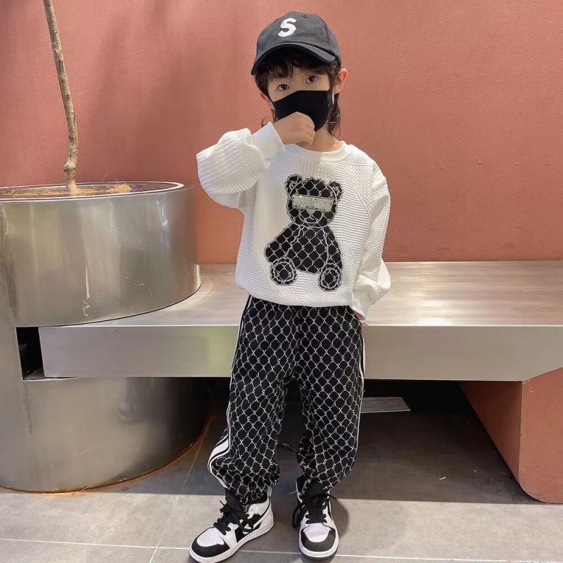 Warm Boys Clothes Sets Kids Long Sleeve Sweatshirts Pants Casual Outfits Baby Kids Sport Clothing Sets Boys Tracksuit 2023