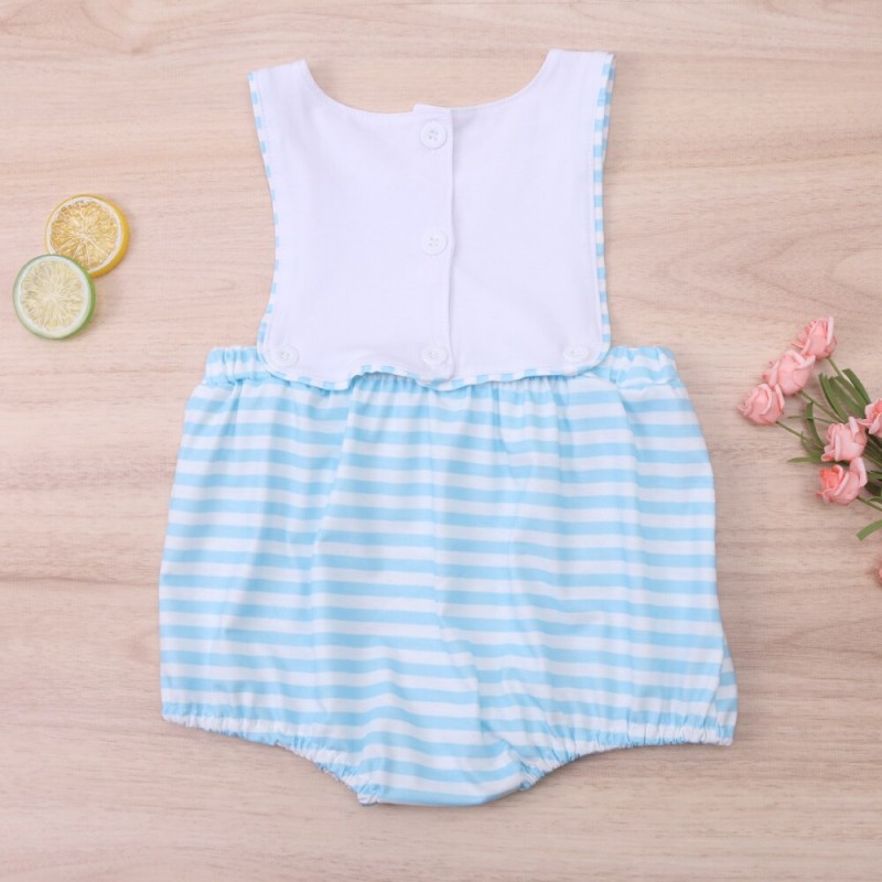 0-3T Easter Boy Jumpsuit Clothes Sleeveless One-pieces Bodysuit With Cartoon Chick Rabbit Carrot Embroidery White Toddler Romper