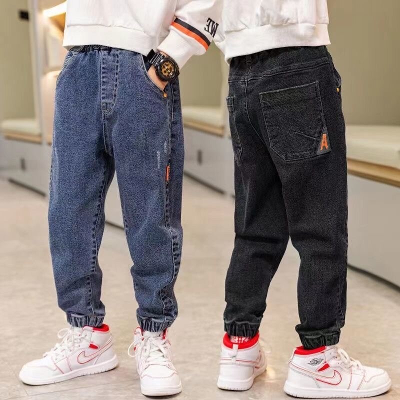 Denim Pants For Kids Boy Boys Casual Jeans Trousers High Quality Spring Autumn Children Loose Pants Bottoms Clothing 110-160cm