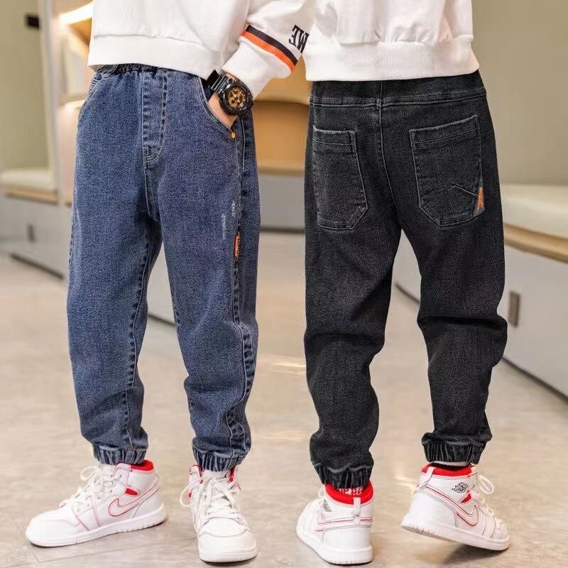 Denim Pants For Kids Boy Boys Casual Jeans Trousers High Quality Spring Autumn Children Loose Pants Bottoms Clothing 110-160cm