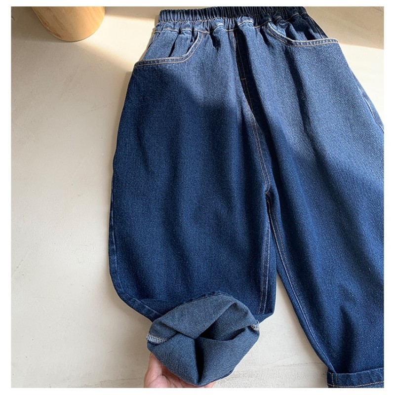 Spring Autumn Kids jeans Boys fashion loose wide leg trousers 2-7Years denim pants