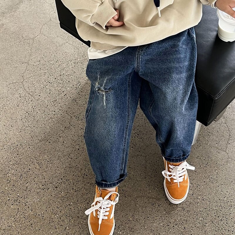 Children's trousers 2023 spring new boys' casual fashion jeans 4-127