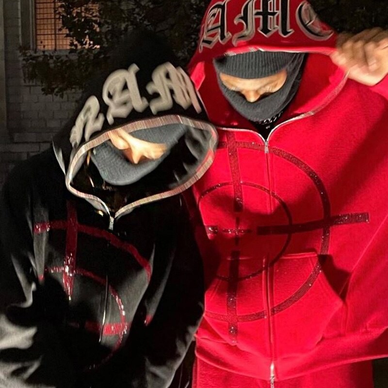 Autumn and Winter European and American Personality Street Hot Drill Embroidery Sweater Cardigan High Street Casual Coat Top