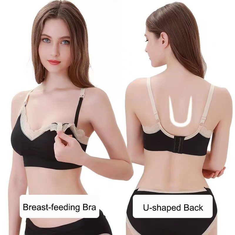 Cotton Non Steel Ring Anti Droop Gathering Lace Breast Bra