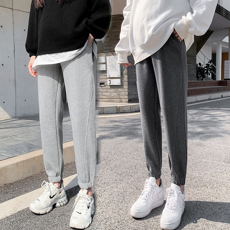 3305# Spring Autumn Maternity Pants High Waist Belly Straight Pants Clothes for Pregnant Women Sports Casual Preganncy Trousers