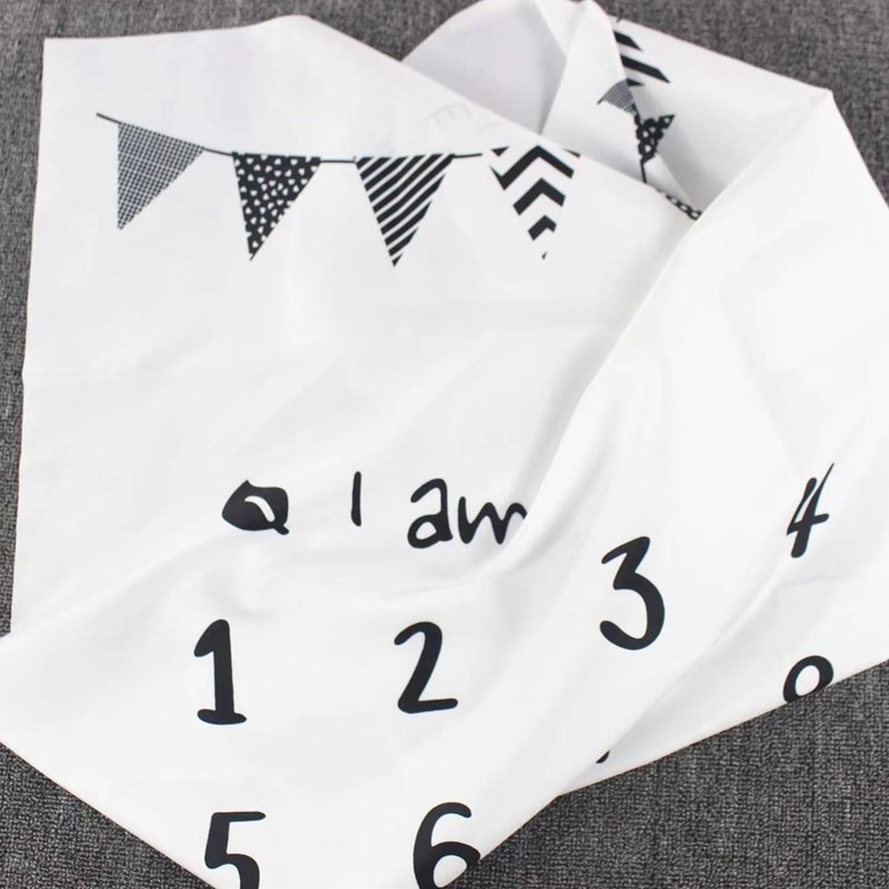 Newborn baby Monthly Growth Milestone Blanket Photography Accessories for Rug baby boy girls photography props Background Cloth