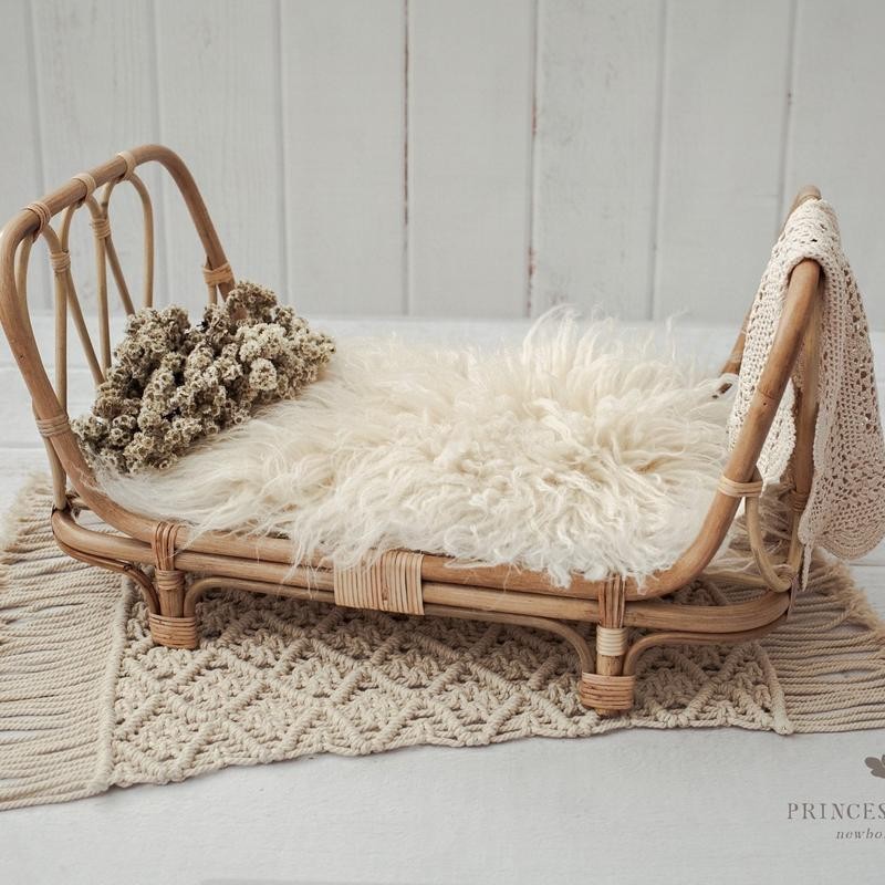 2022 Newborn Baby Photography Props Furniture Retro Rattan Bed Chair for Bebe Photo Studio Shooting Photo Props Baby Accessories