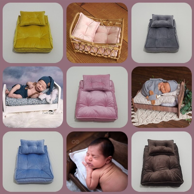 2022 Newborn Baby Photography Props Furniture Retro Rattan Bed Chair for Bebe Photo Studio Shooting Photo Props Baby Accessories