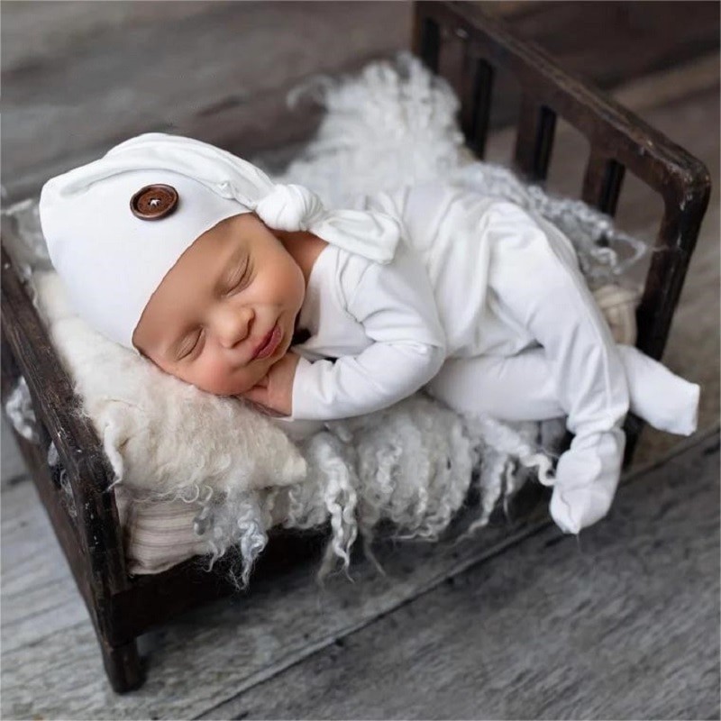 Newborn Photography Romper Set Accessories For Photoshoot Article Boy Shooting Outfit Girl Clothing Session Male Overalls Suit