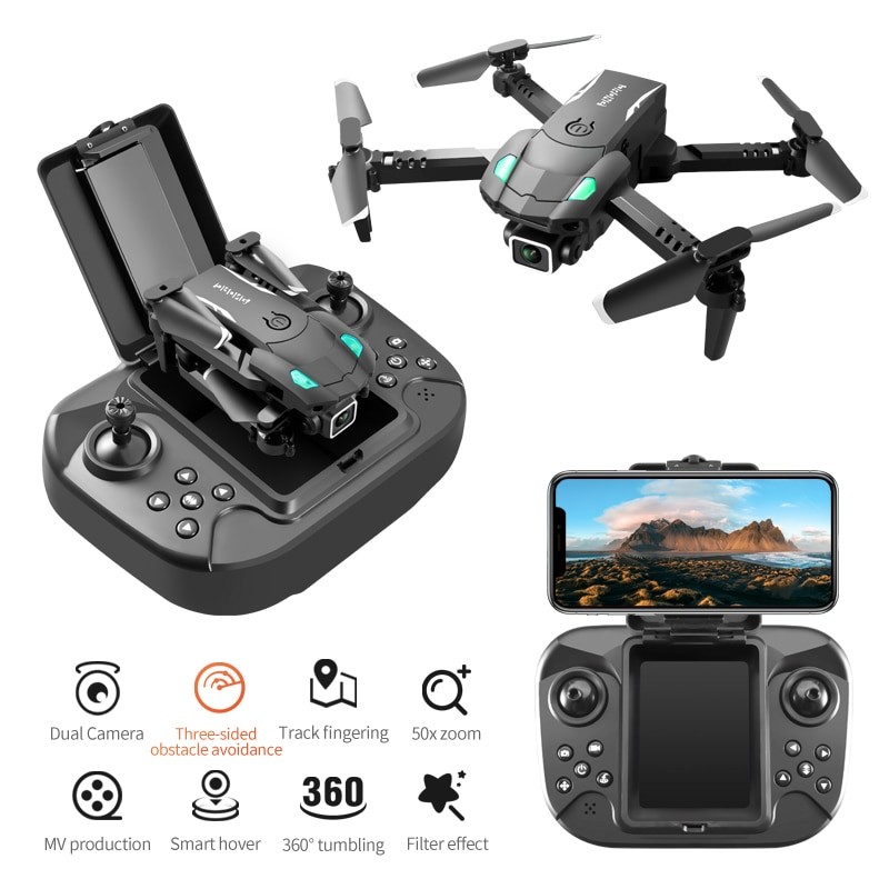 S128 Mini Drone 4K HD Camera Professional Foldable Quadcopter Three-Sided Obstacle Avoidance Air Drone Fixed Height Toys 2022New