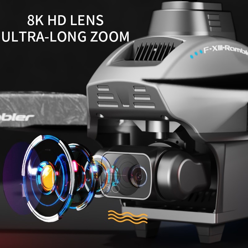 F13 Drone 8K Professional HD Camera 5KM GPS EIS 3-Axis Anti-Shake Gimbal Obstacle Avoidance 5G FPV Brushless Quadcopter RC dron
