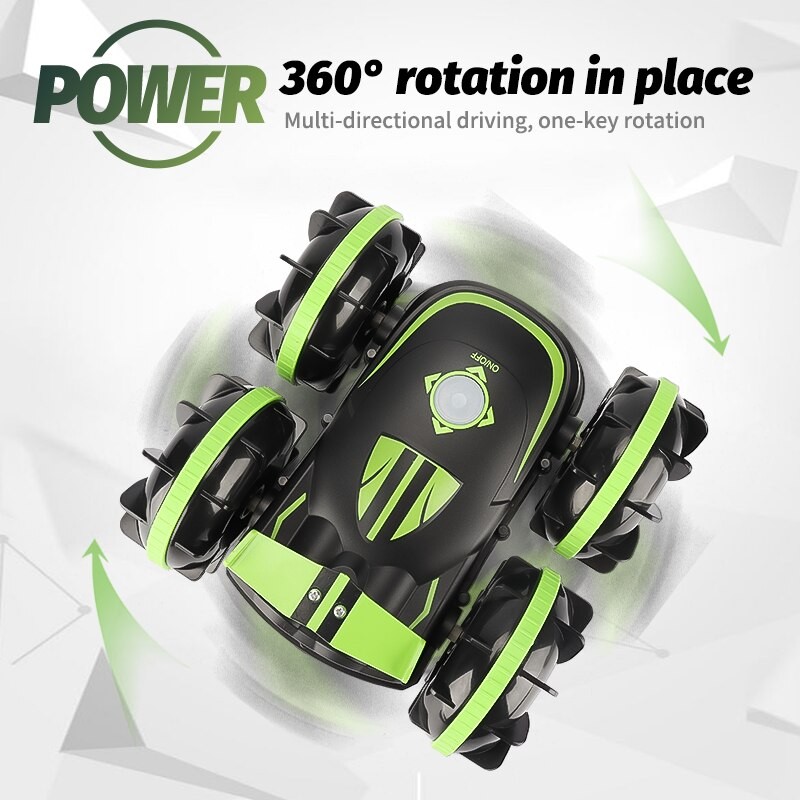 RC Car Toys 4Wd Amphibious Vehicle Boat Remote Control Cars RC Gesture Controlled Stunt Drift Car Toy For Kids Adults Children