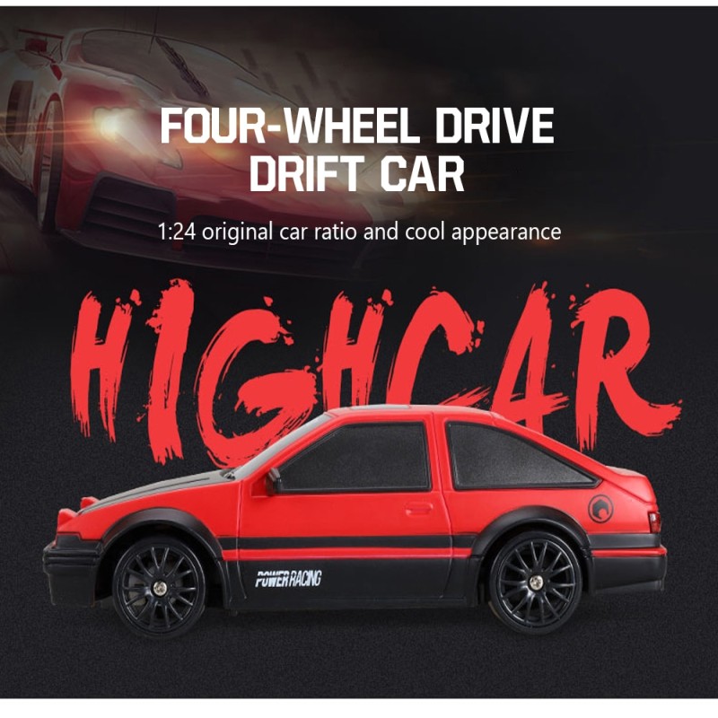 1/24 RC Drift CAR 4WD 2.4GRemote Control Car High speed Racing Cars Vehicle Electric Machine AE86 GTR Model Children's Toys boys