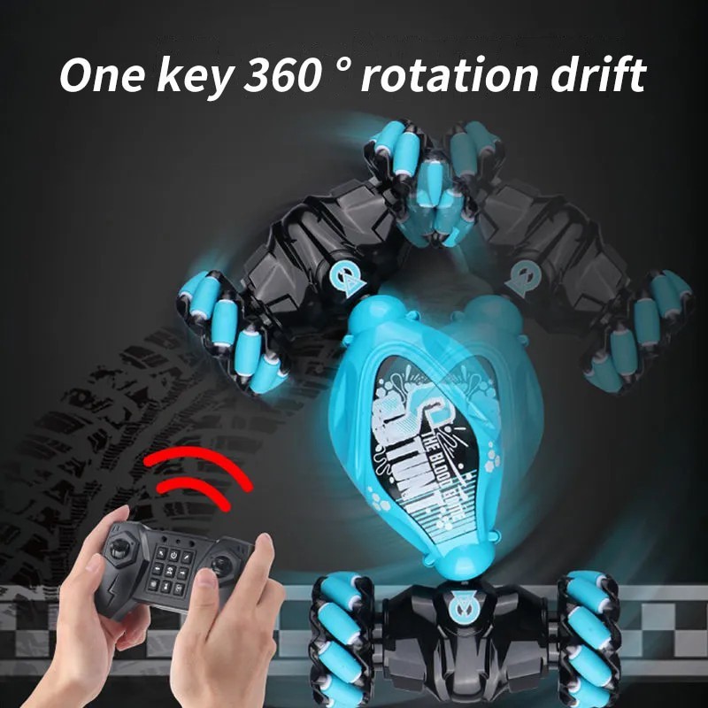 2022 New 4WD 1:16 Stunt RC Car With LED Light Gesture Induction Deformation Twist Climbing Radio Controlled Car Electronic Toys