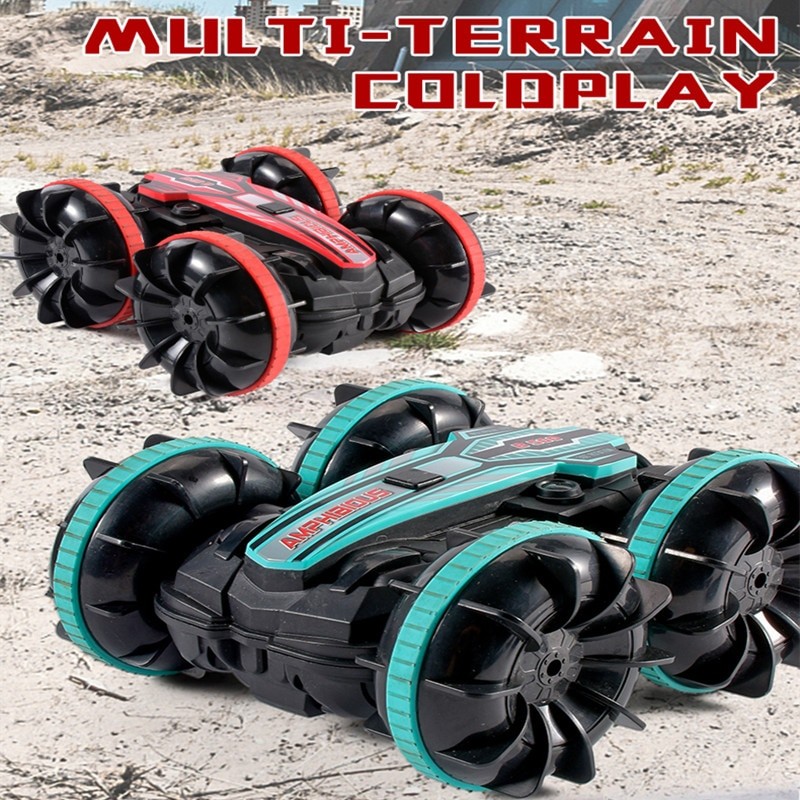 2.4G Amphibious Stunt Remote Control Vehicle Double Sided Rolling Driving New Technology RC Vehicle Children's Electric Toys