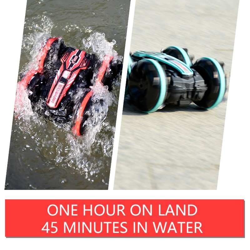 2.4G Amphibious Stunt Remote Control Vehicle Double Sided Rolling Driving New Technology RC Vehicle Children's Electric Toys