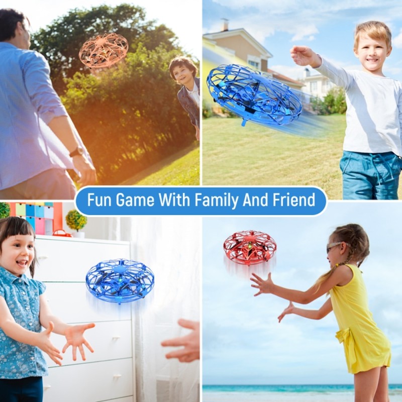 Mini drone UFO Flying Toy Mini Helicopter Infrared Hand Sensing Aircraft RC Quadcopter Flying Plane Toys for Children Kids