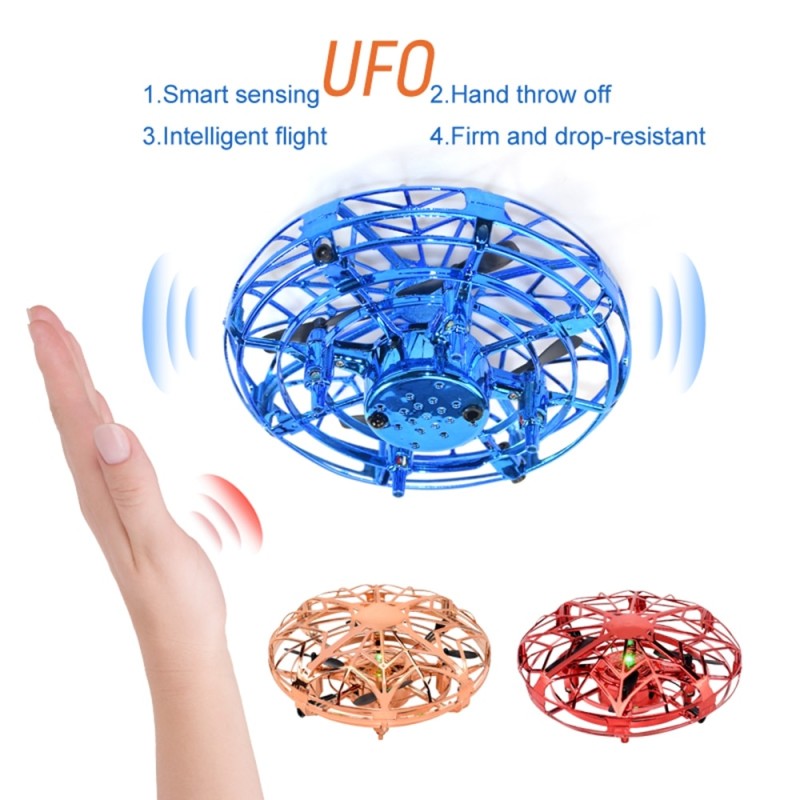 Mini drone UFO Flying Toy Mini Helicopter Infrared Hand Sensing Aircraft RC Quadcopter Flying Plane Toys for Children Kids