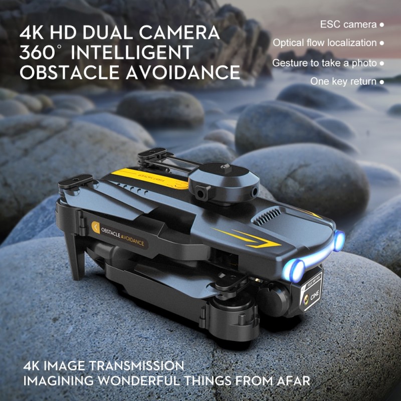 2022 XKJ New XT2 Mini Drone 4K Dual Camera Four Side Obstacle Avoidance Optical Flow Positioning Foldable Quadcopter Toys Gifts